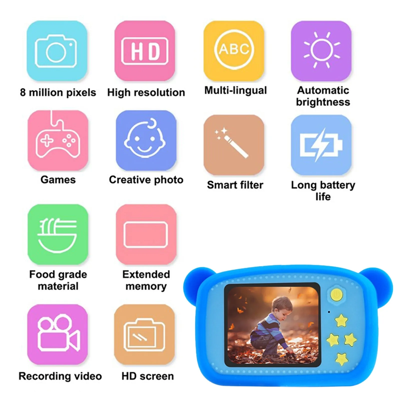 1200W 1080P FHD Digital Video Camera With Funny Filters