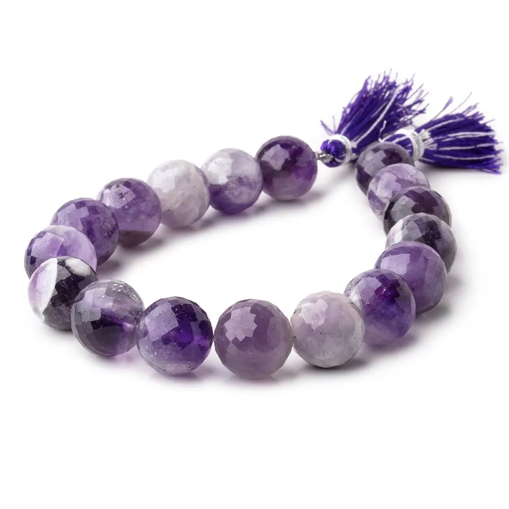 13.5-14.5mm Cape Amethyst Faceted Round Beads 8 inch 14 pieces