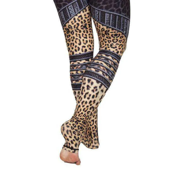 3D Print Killmonger High Waist Fitness Workout Leggings