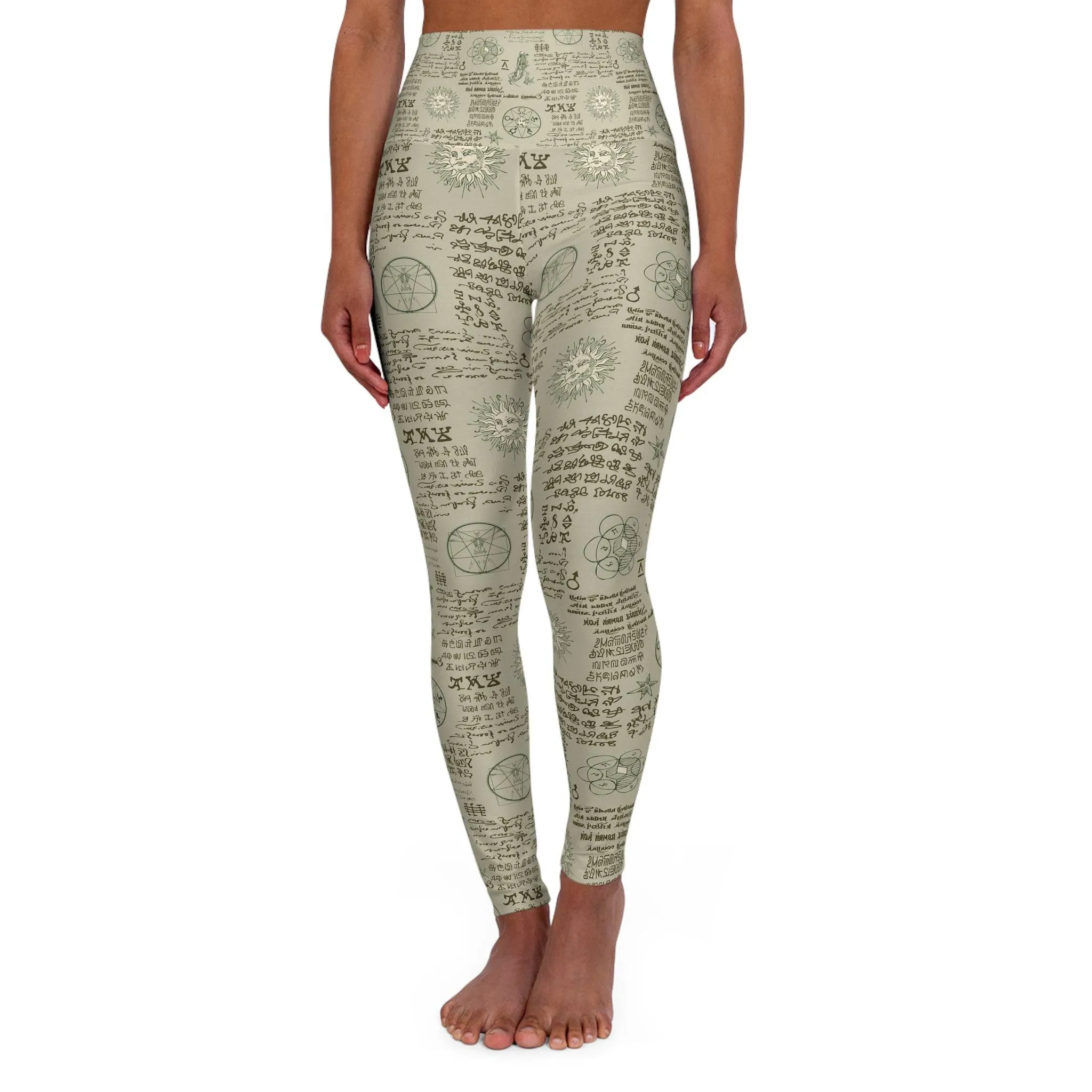 Alchemy Print-High Waisted Yoga Leggings (AOP)