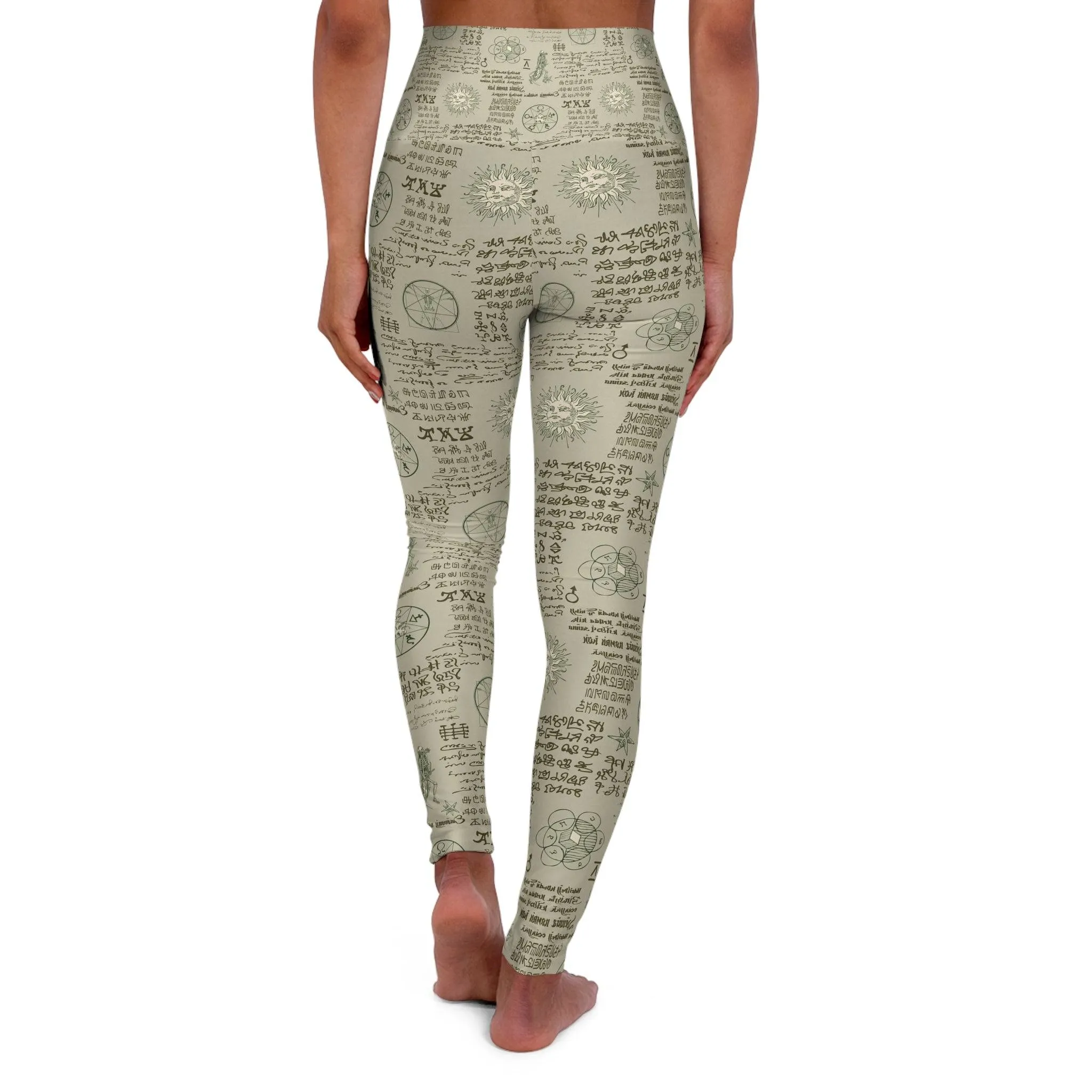 Alchemy Print-High Waisted Yoga Leggings (AOP)