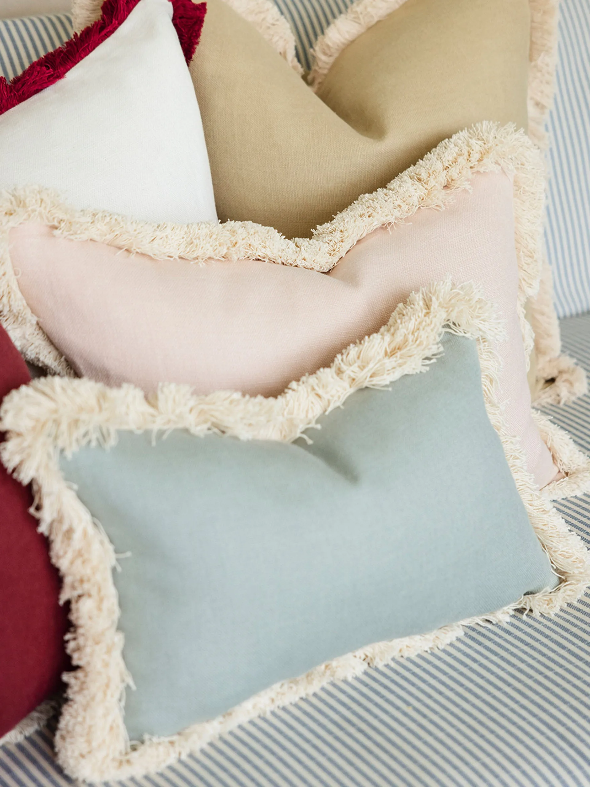 Alfie linen scatter cushion in butter