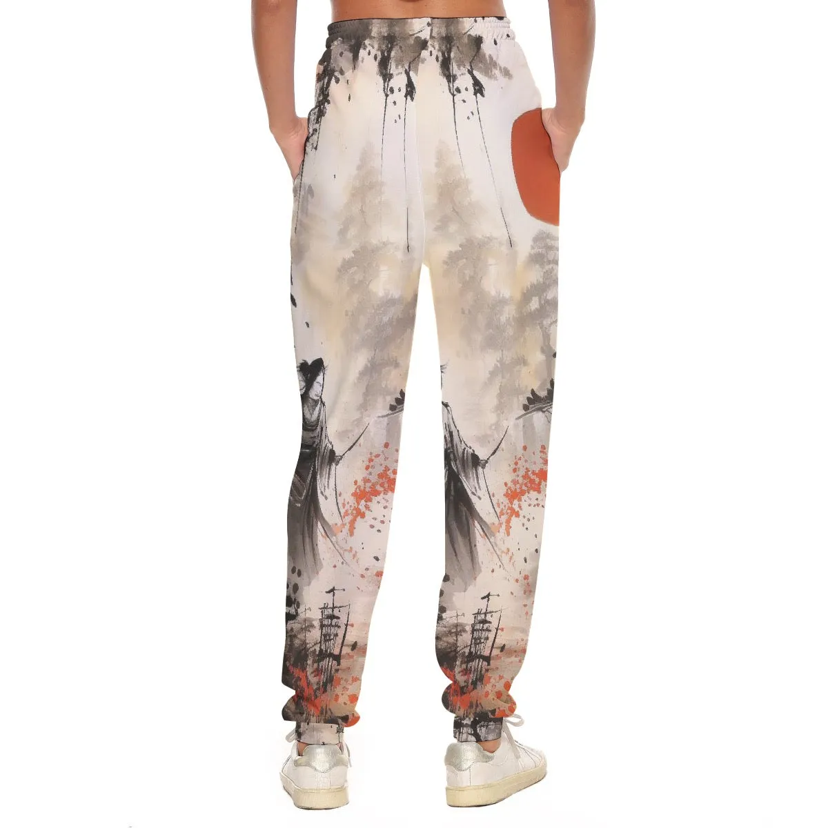 All-Over Print Women's Casual Pants 240 Asian print