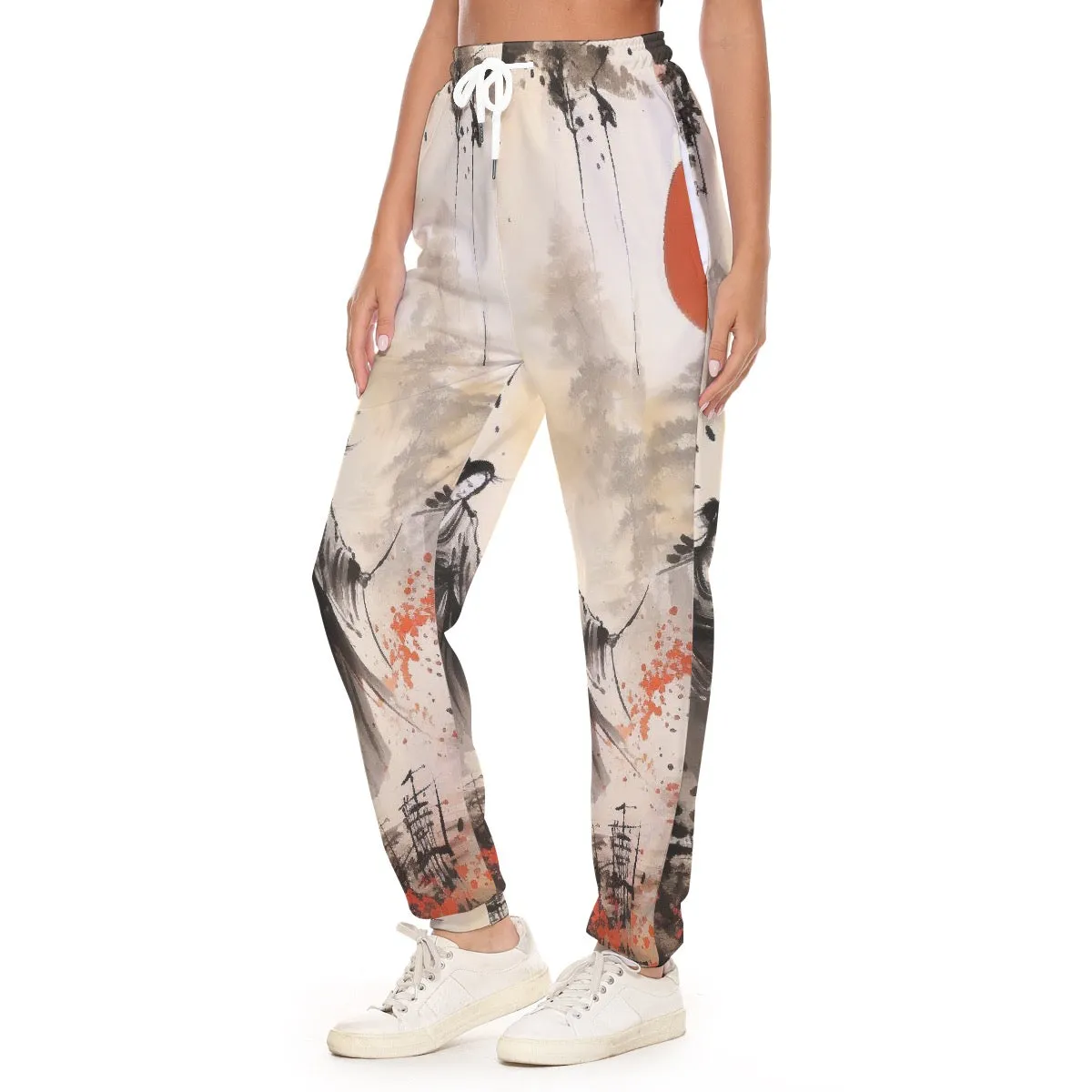 All-Over Print Women's Casual Pants 240 Asian print