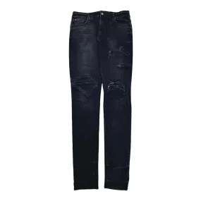 Amiri MX1 Denim Patch Broken Jeans Black Pre-Owned