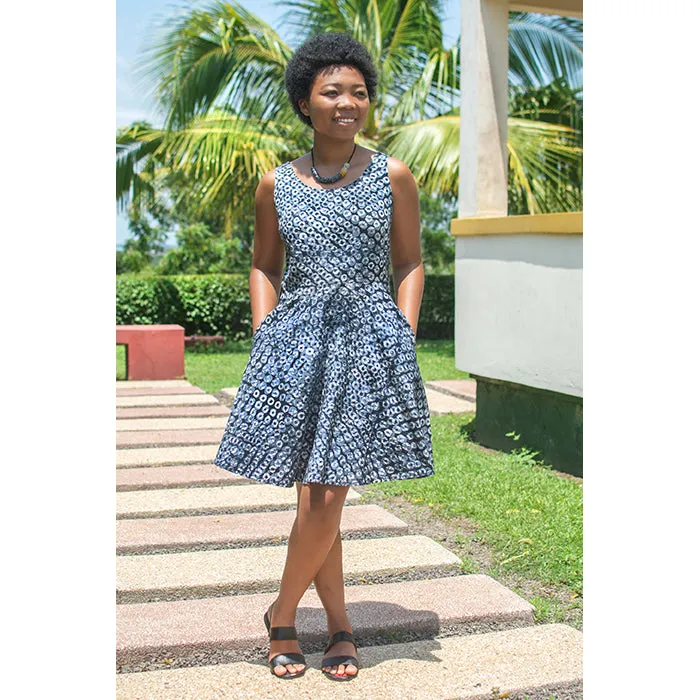 Ava Dress: Rings - Black-Organic