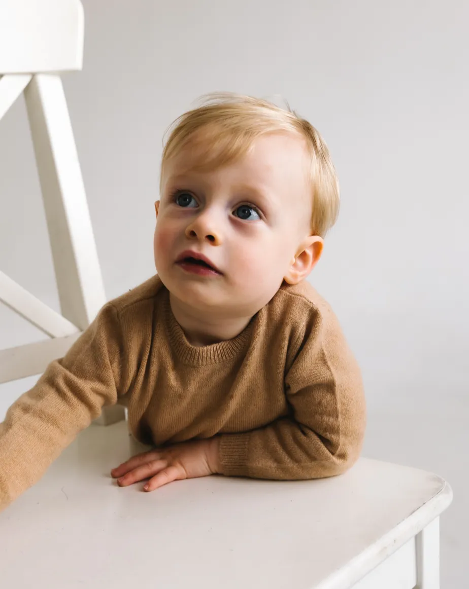 Baby Cashmere Sweater - Caramel Brown