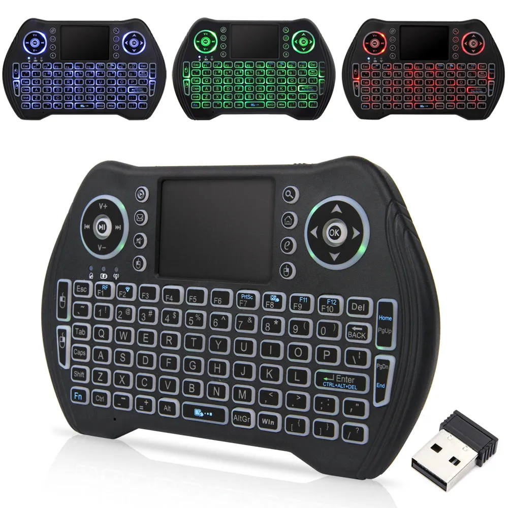 Backlit 2.4GHz Wireless Keyboard Touchpad Mouse