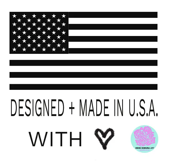 Blue Striped Women's Leggings, Pink Hearts Long Yoga & Barre Pants- Made in USA/EU