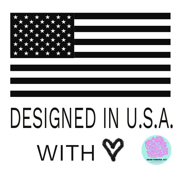Blue Striped Women's Leggings, Pink Hearts Long Yoga & Barre Pants- Made in USA/EU