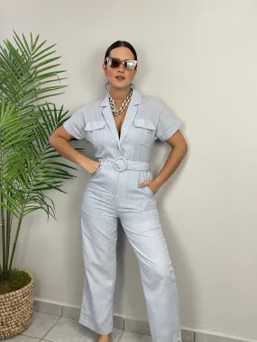 Blue Stripes Jumpsuit