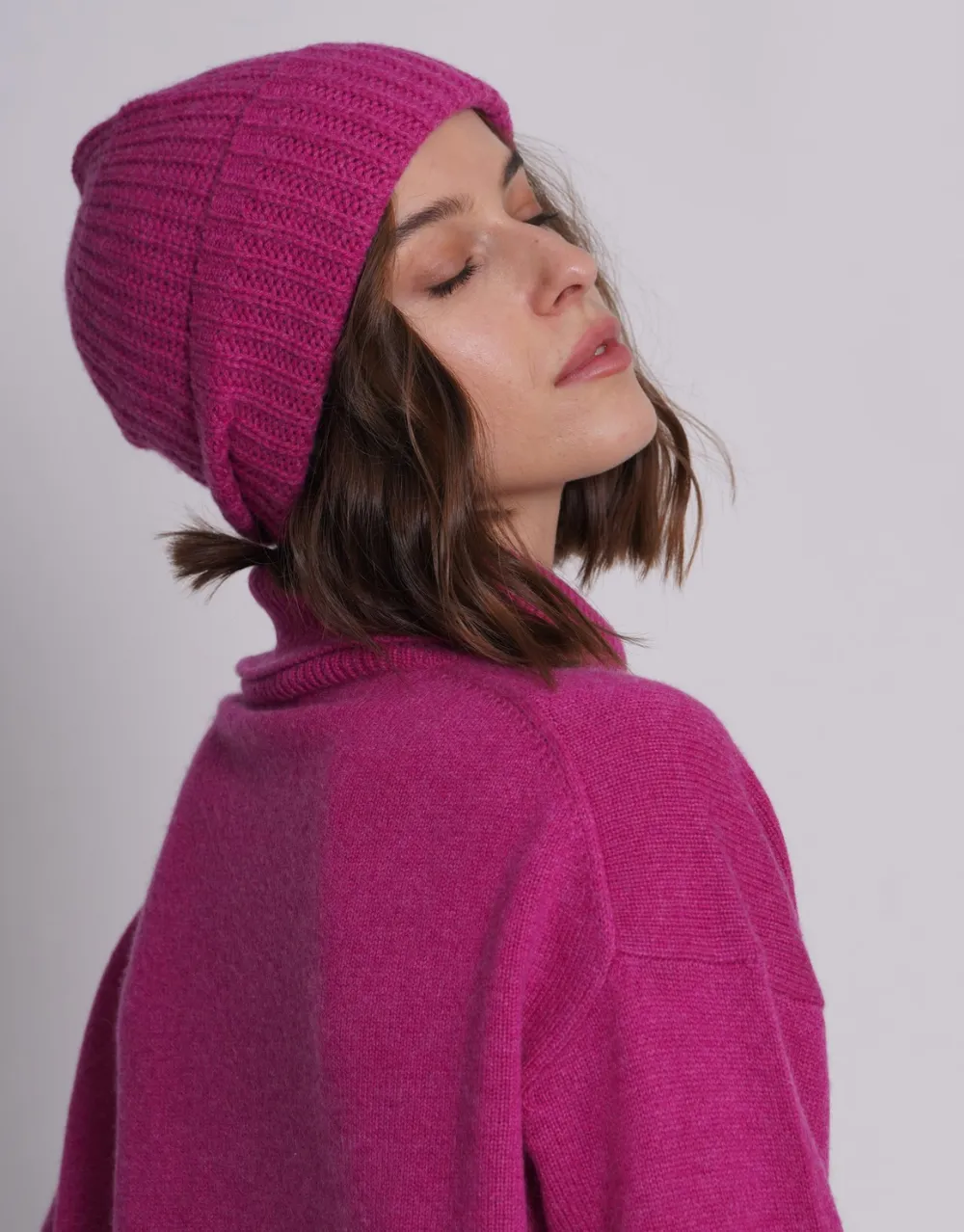 Bomber Beanie in Berry