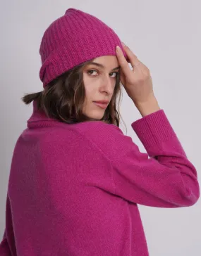 Bomber Beanie in Berry