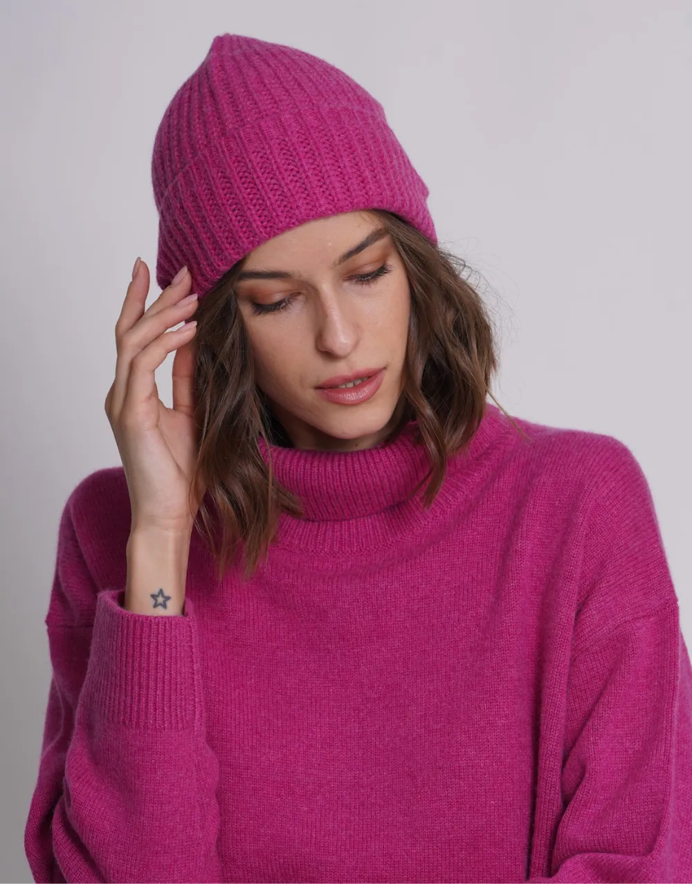 Bomber Beanie in Berry