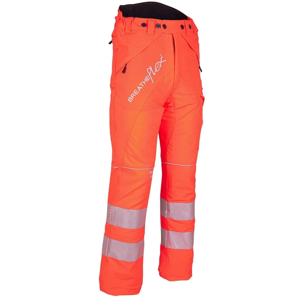 Breatheflex Chainsaw Trousers Design Type C Class 2 Hi Viz Orange