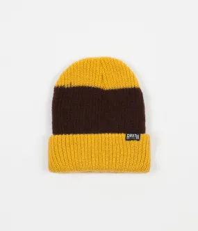 Brixton Langley Stripe Beanie - Mustard / Brown