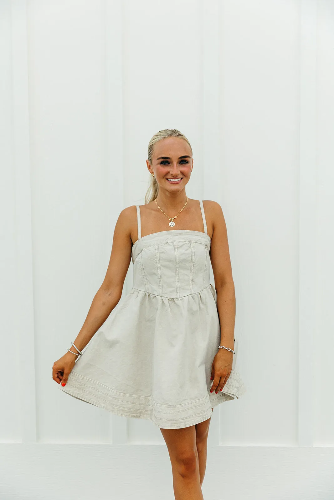 By The Way Mini Dress - Ecru