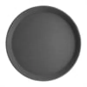 C556 Kristallon Polypropylene Round Non-Slip Tray Black 280mm