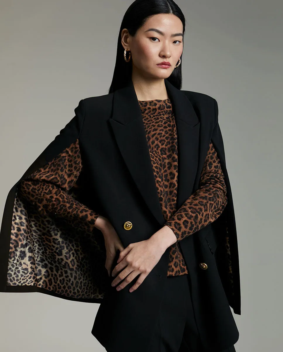Cape-style blazer