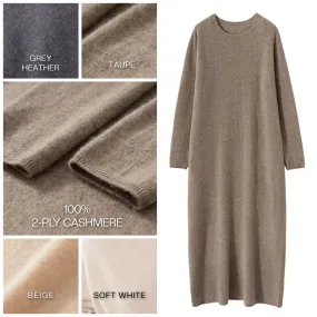 Cashmere Sweater Maxi Dress | 4 Colors | Cashmere knitwear by Econica
