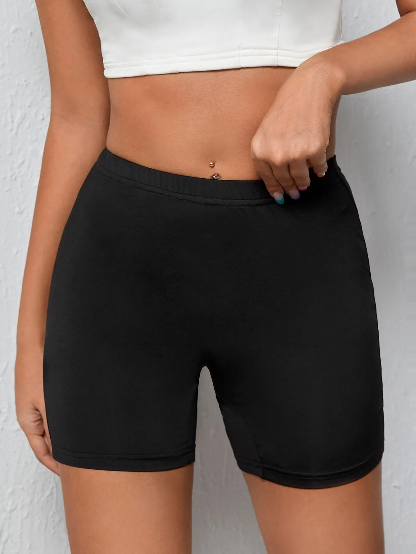 Casual Plain Short Women Leggings