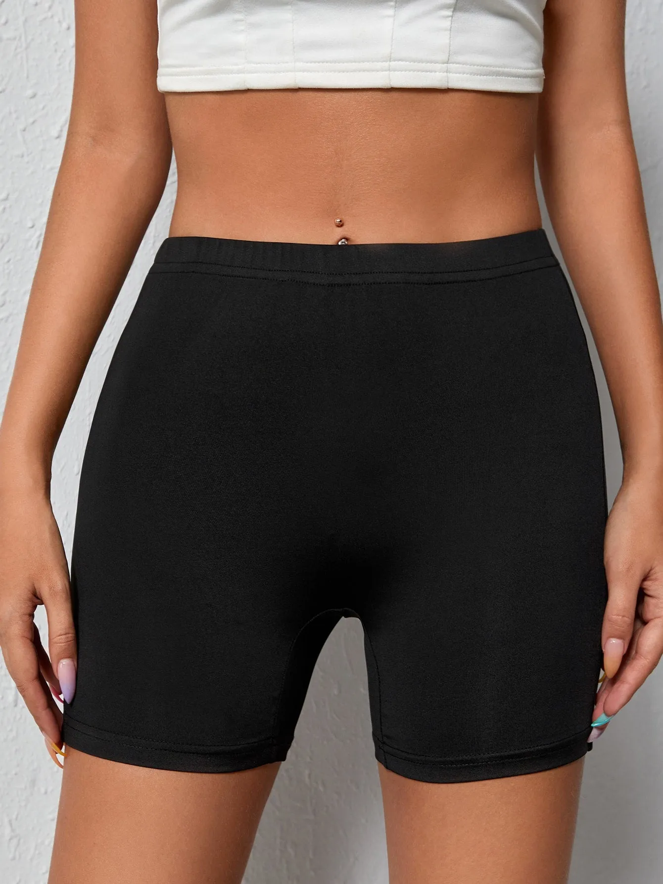 Casual Plain Short Women Leggings
