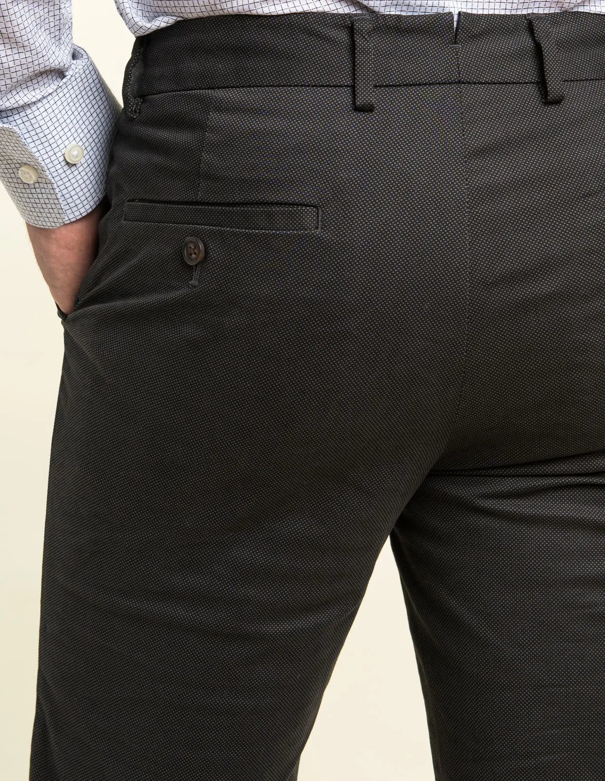 Charcoal Sueded Poplin Prints | Chino