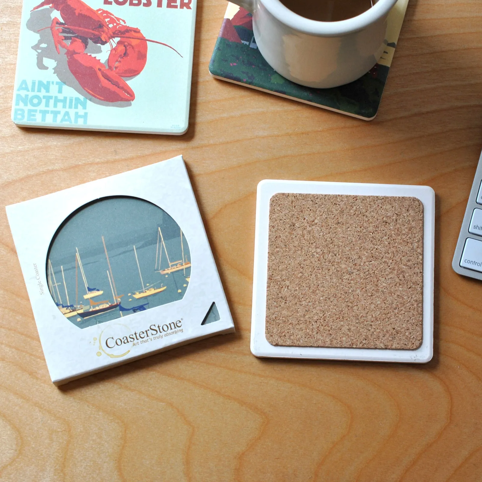 Chatham Lighthouse Kids Art Drink Coaster - Massachusetts
