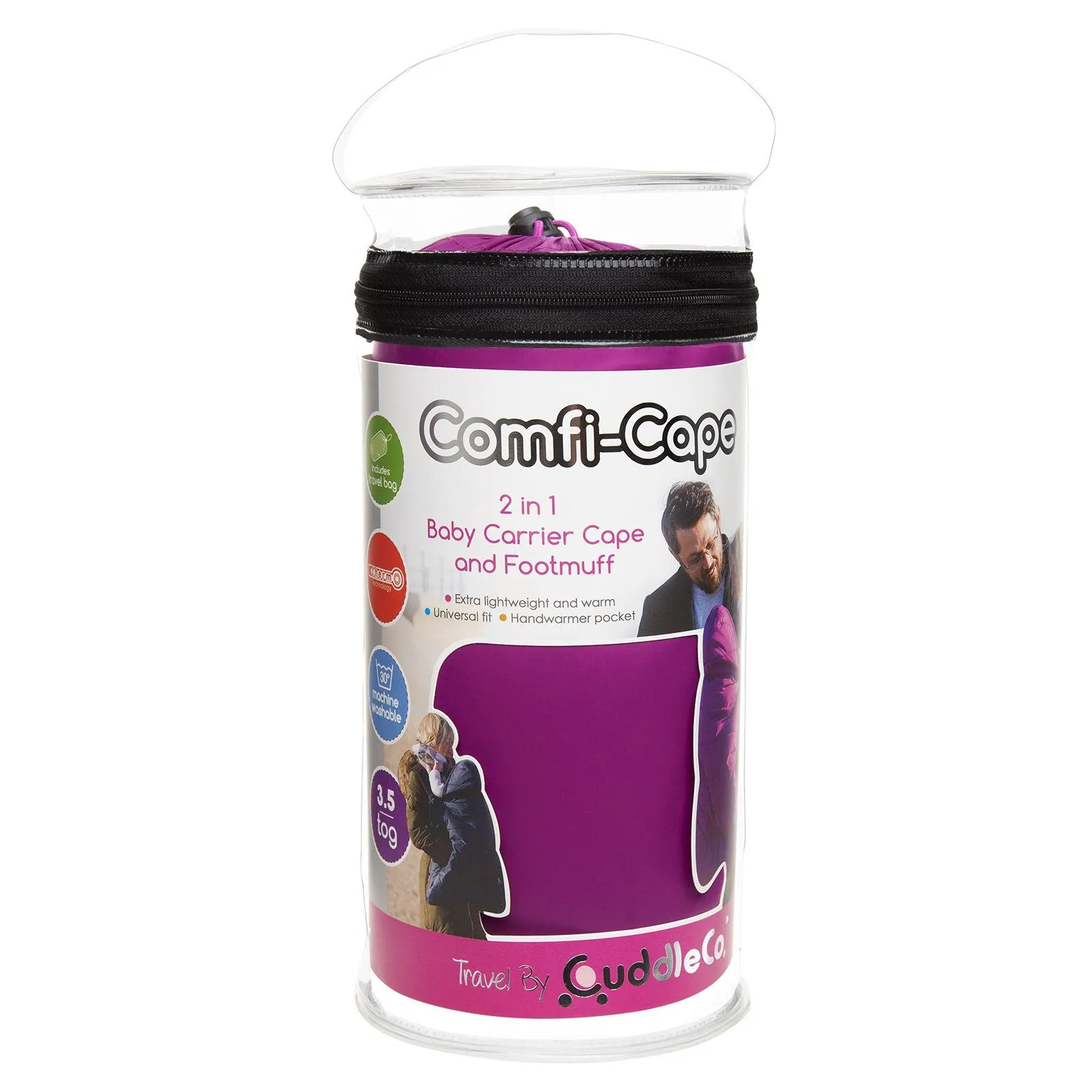 Comfi-Cape 2in1 Carrier Cape and Stroller & Pram Liner - Grape Purple