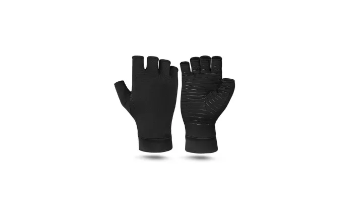 Copper Fiber Pressure Non-Slip Half-Finger Training Gloves