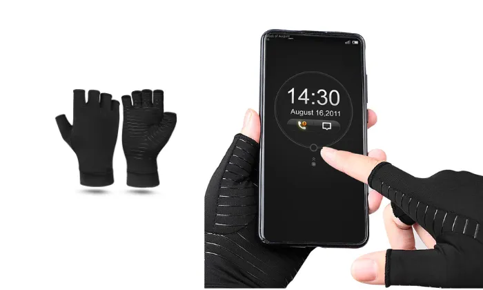 Copper Fiber Pressure Non-Slip Half-Finger Training Gloves