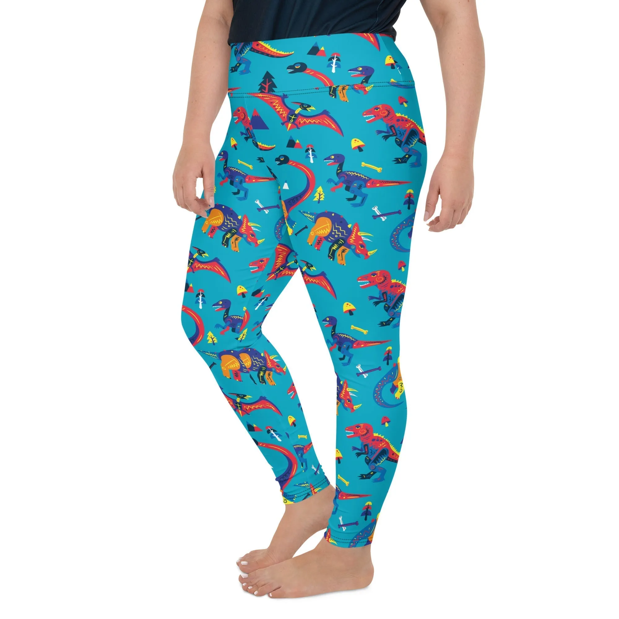 Cute Dinosaur Plus Size Leggings