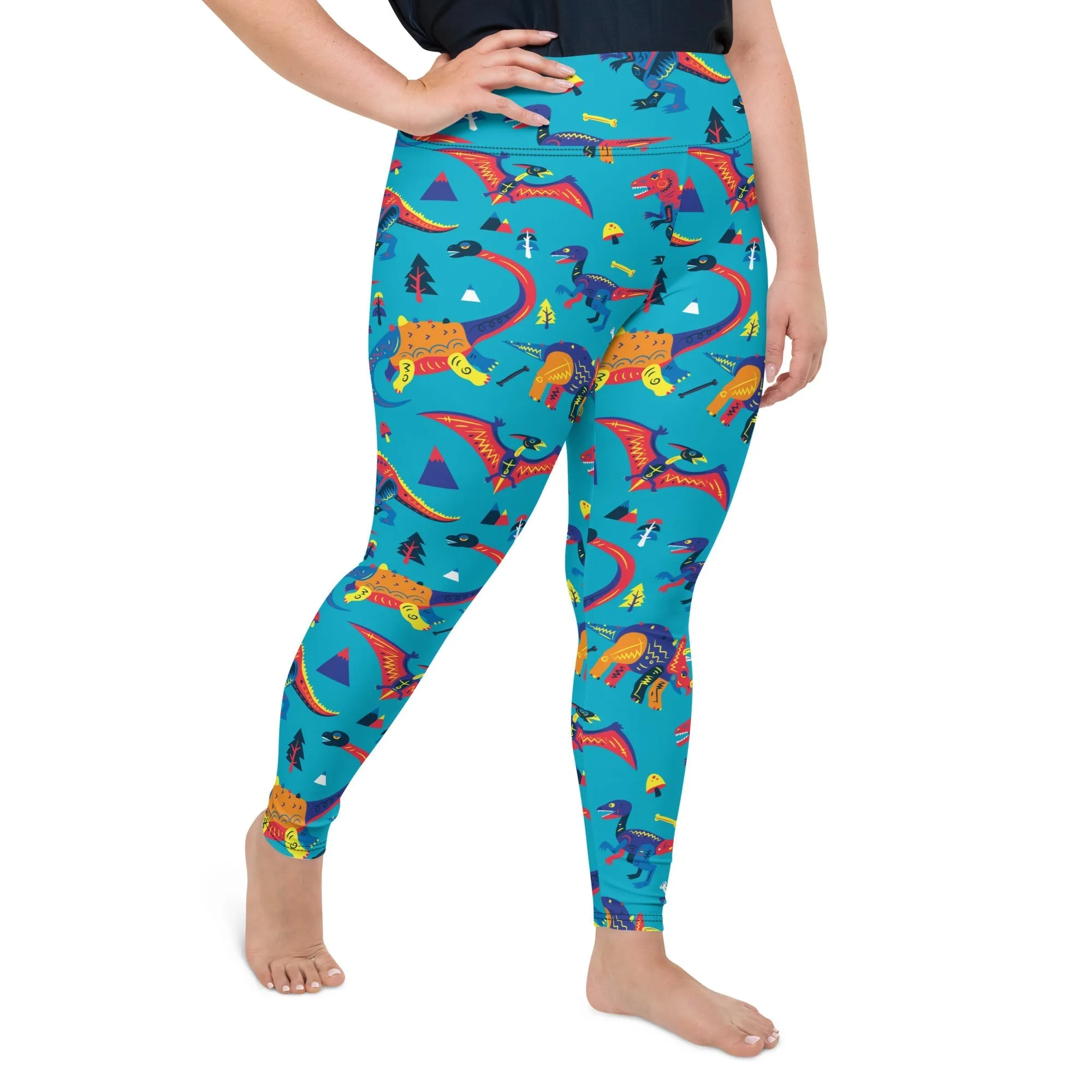 Cute Dinosaur Plus Size Leggings