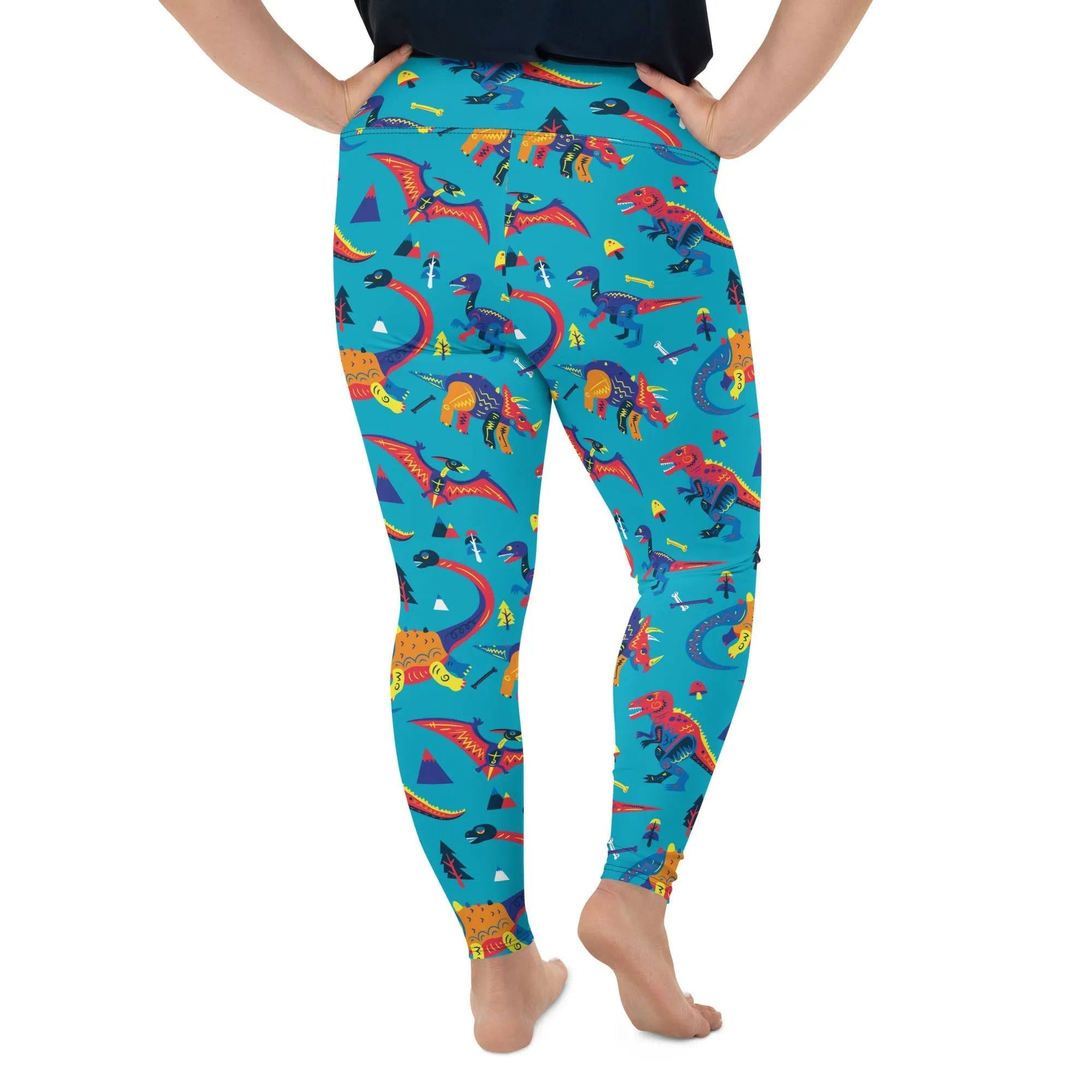 Cute Dinosaur Plus Size Leggings