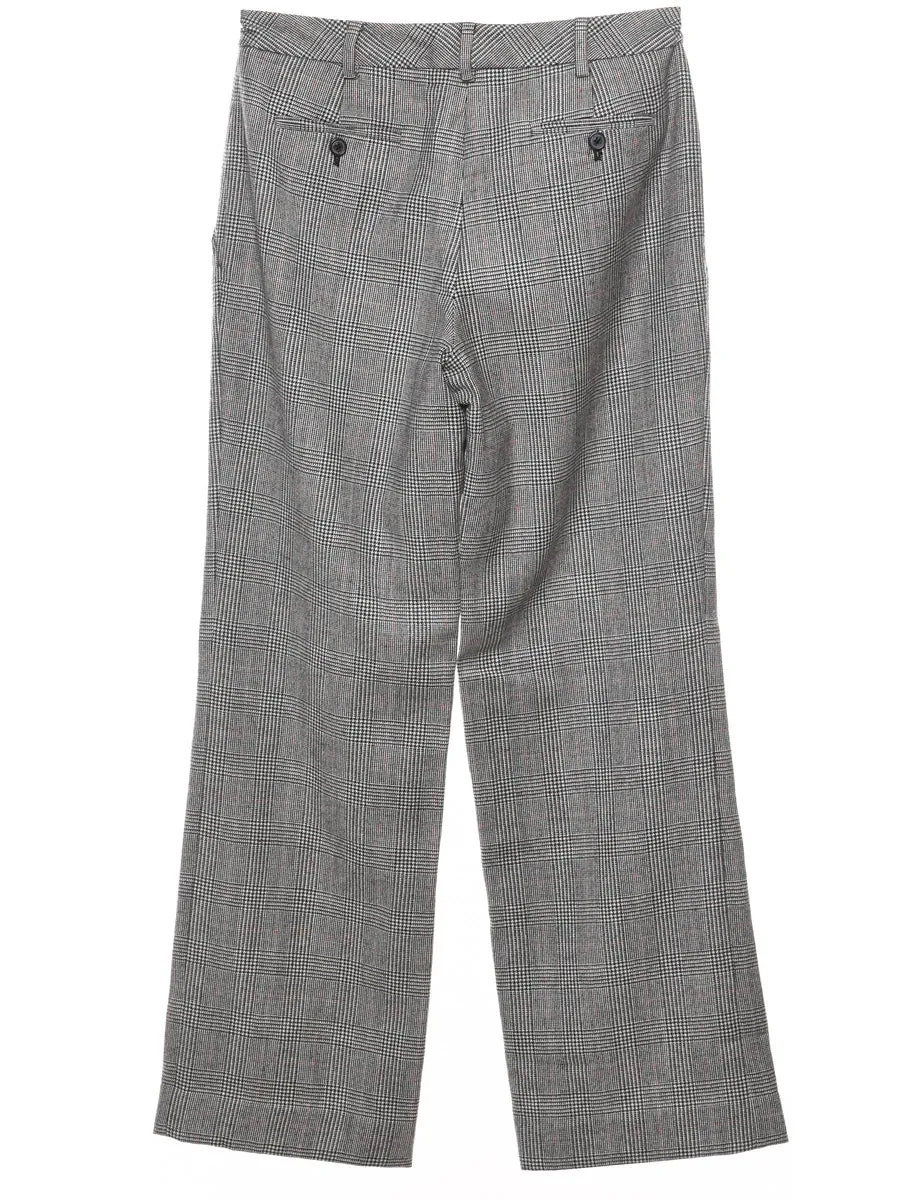 Dark Grey Dogtooth Trousers - W30 L31
