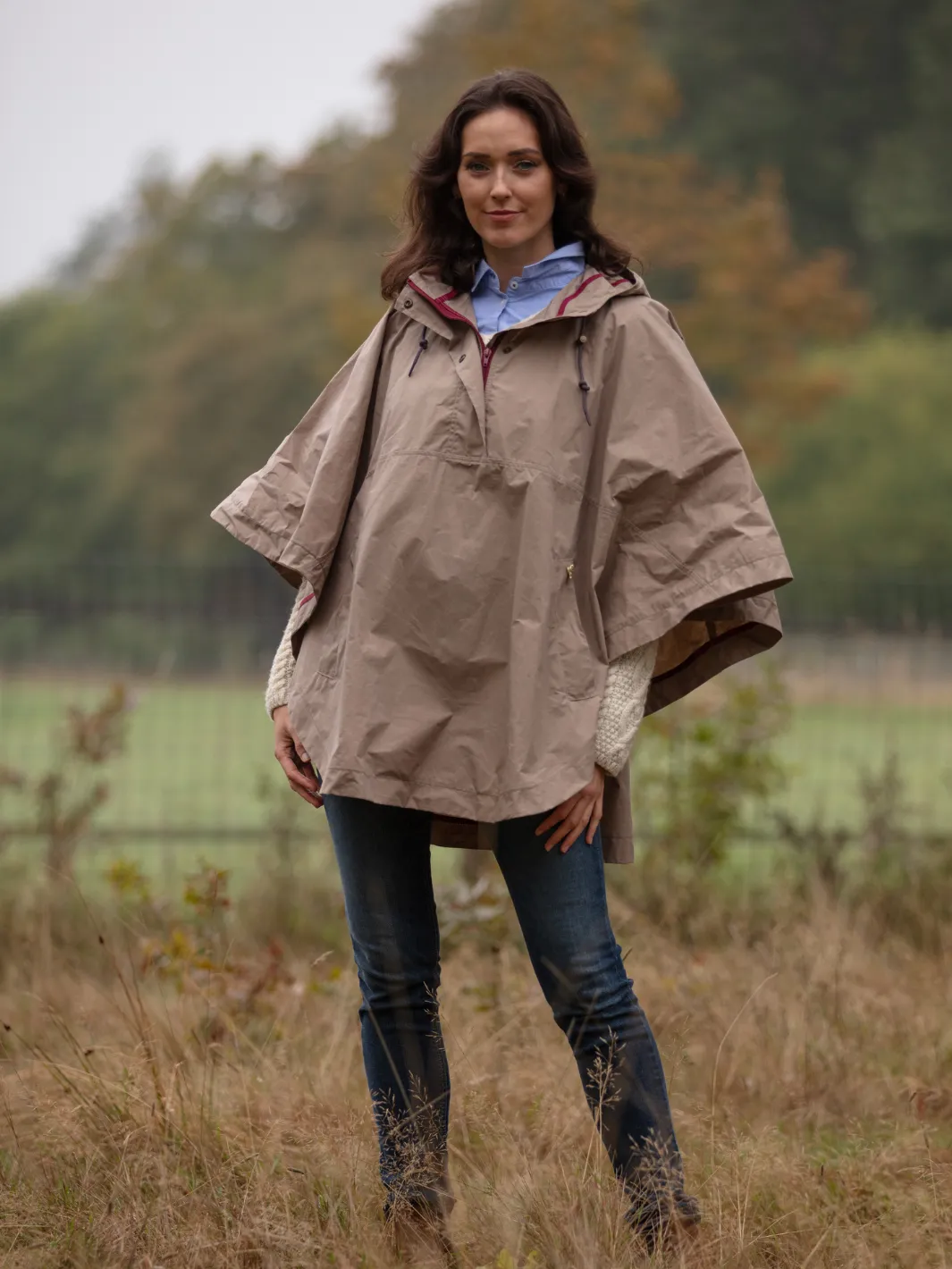 Derby Unisex Dry Wax Cape - Beige
