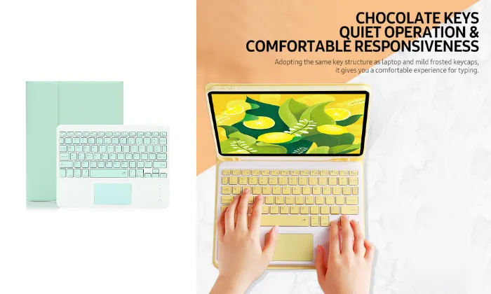 Detachable BT Keyboard Case with Touchpad Charging Pen