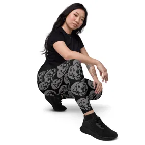 DOG BREED LEGGINGS with pockets - LABRADOR RETRIEVER - HERTTAHOUND - grey