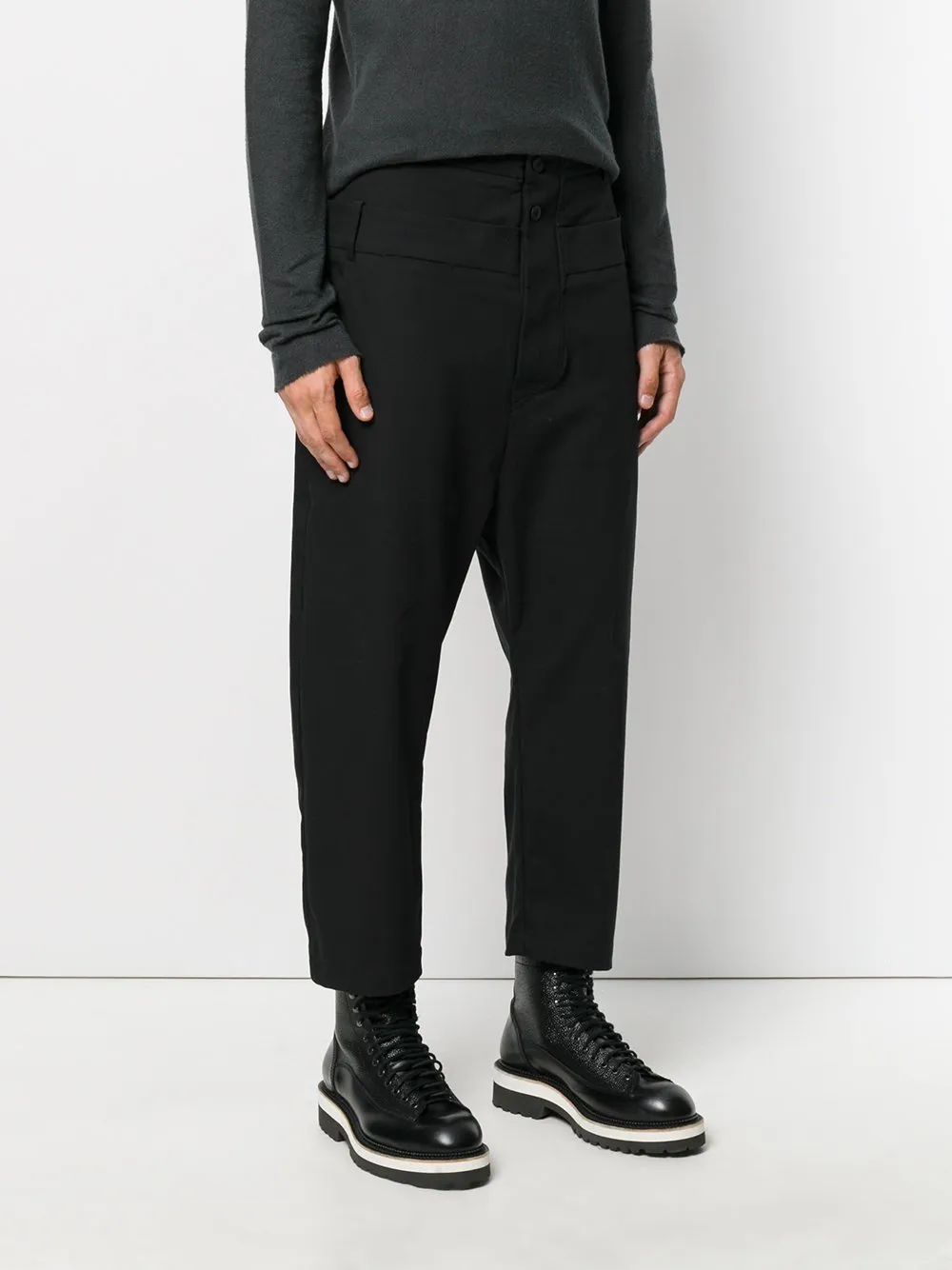 Double Waist Cropped Pant