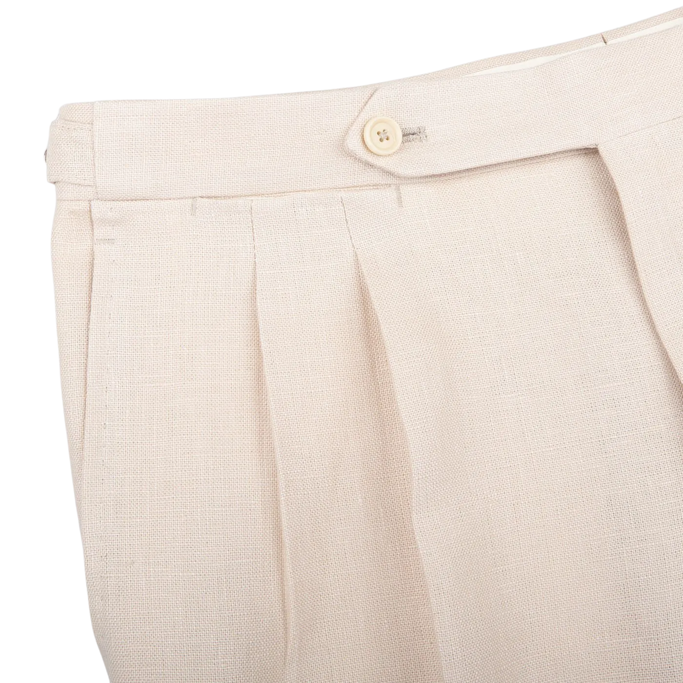 Dusty Beige Irish Linen Modello B Trousers