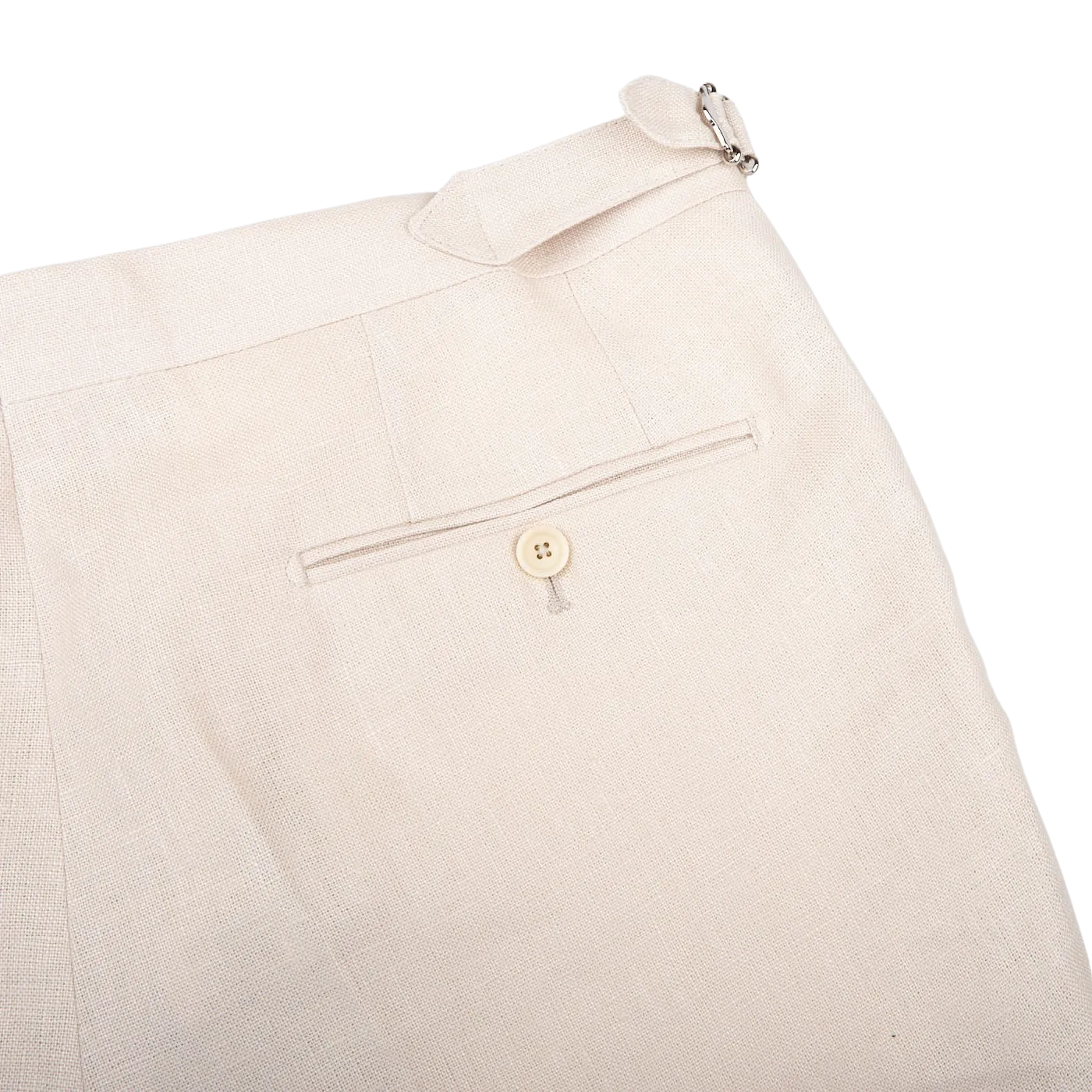 Dusty Beige Irish Linen Modello B Trousers