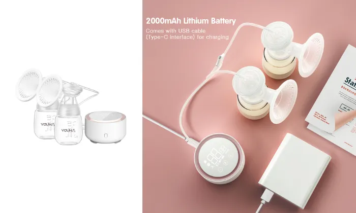 Electric Double Breast Pump with Night Light