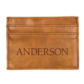 Faux Leather Credit Card Holder