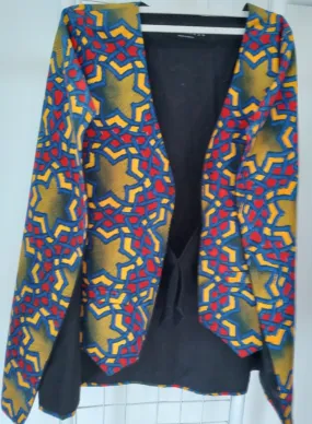 Fem Short Cape - Yellow Red / Multicolor
