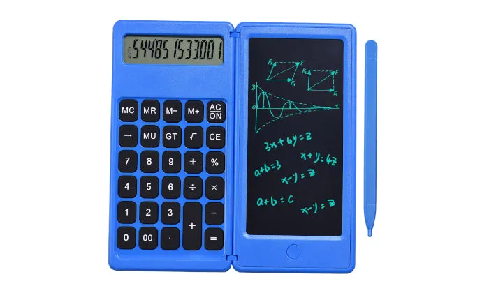 Foldable Calculator & 6 Inch LCD Writing Tablet