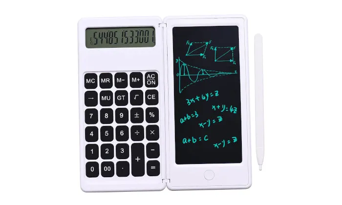 Foldable Calculator & 6 Inch LCD Writing Tablet