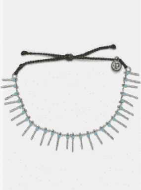 Fringe Bead Silver Anklet