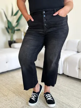 Full Size High Waist Button Fly Jeans