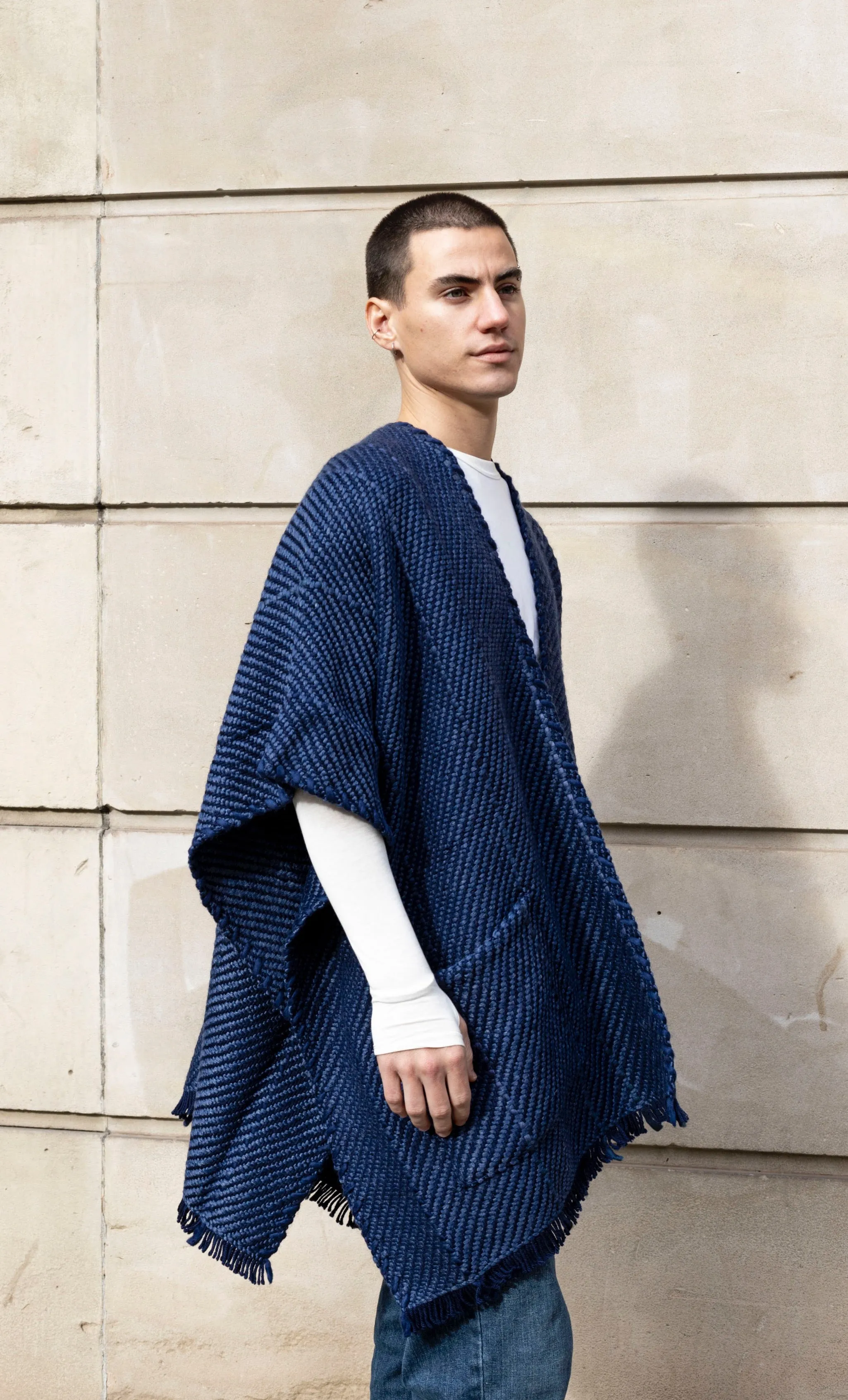 Gaston Cape with Pockets, Navy