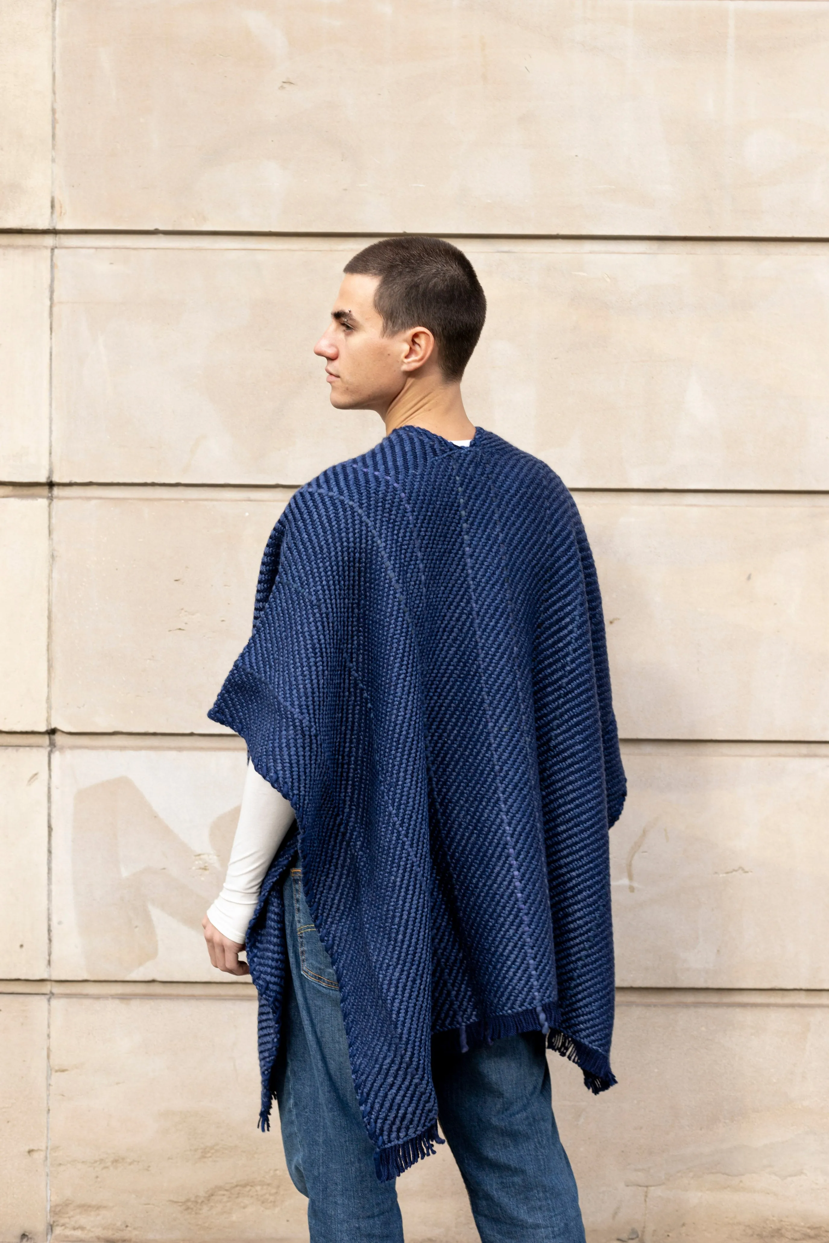 Gaston Cape with Pockets, Navy
